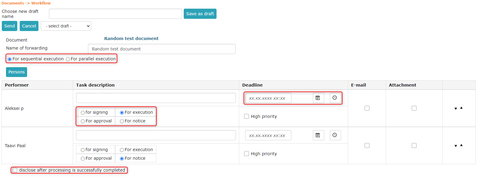 !Document forwarding
