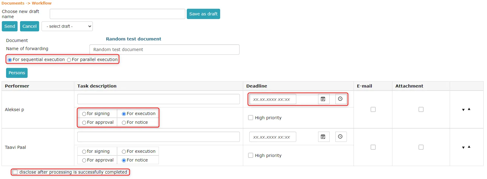 !Document forwarding