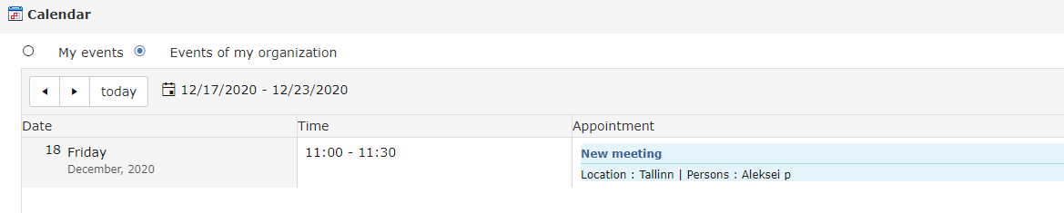 !Calendar