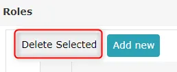 !Delete selected roles