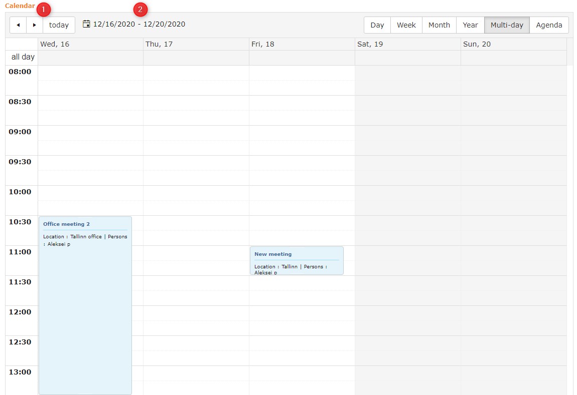 !5-day view