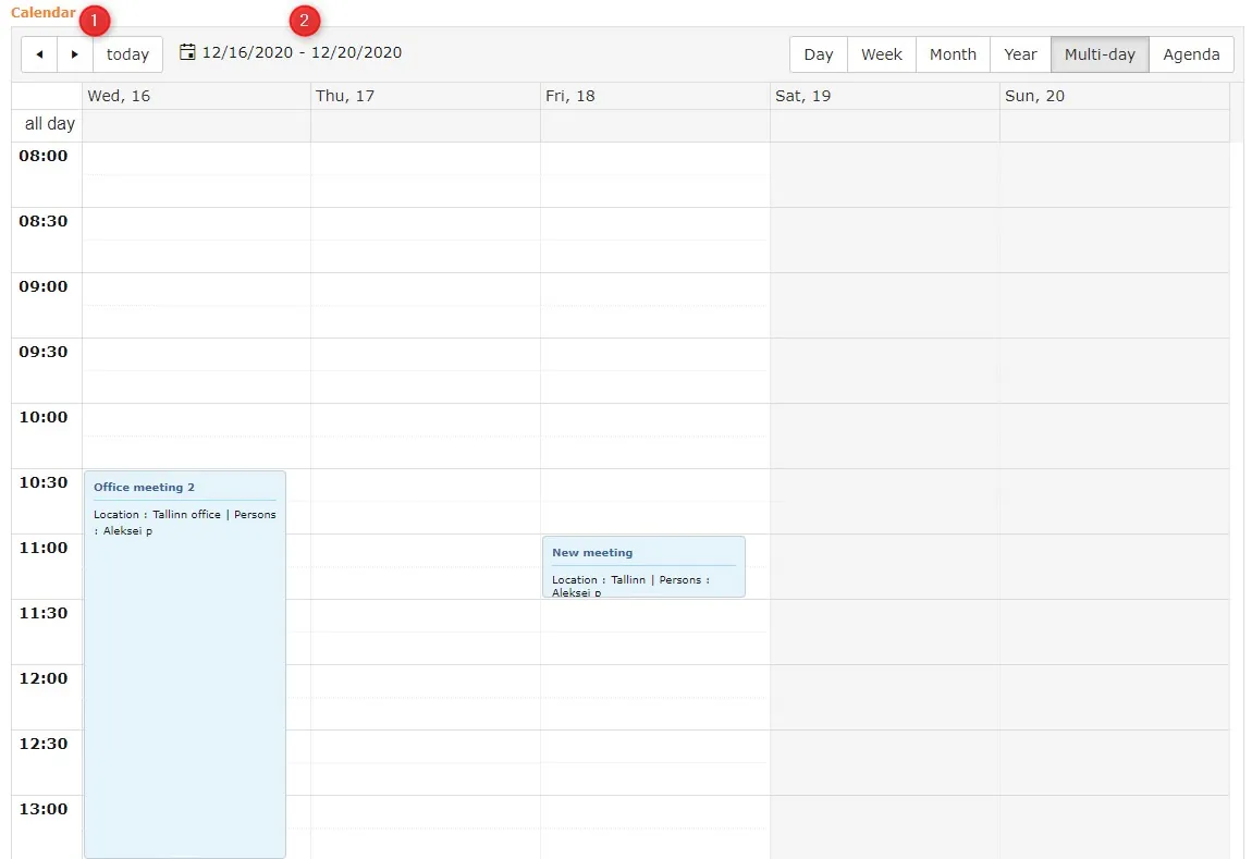 !5-day view
