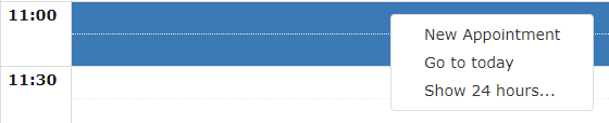 !Calendar options