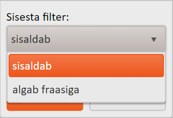 !Filter options