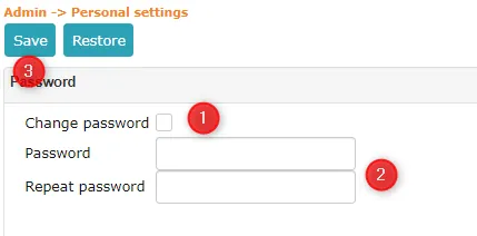 !Password change