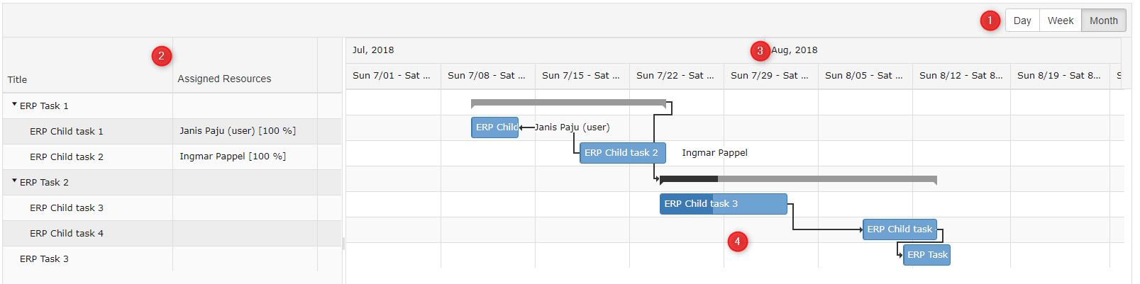 !Schedule view