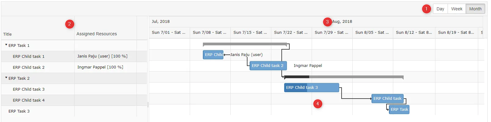 !Schedule view