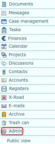!Admin module