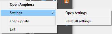 !Amphora client settings