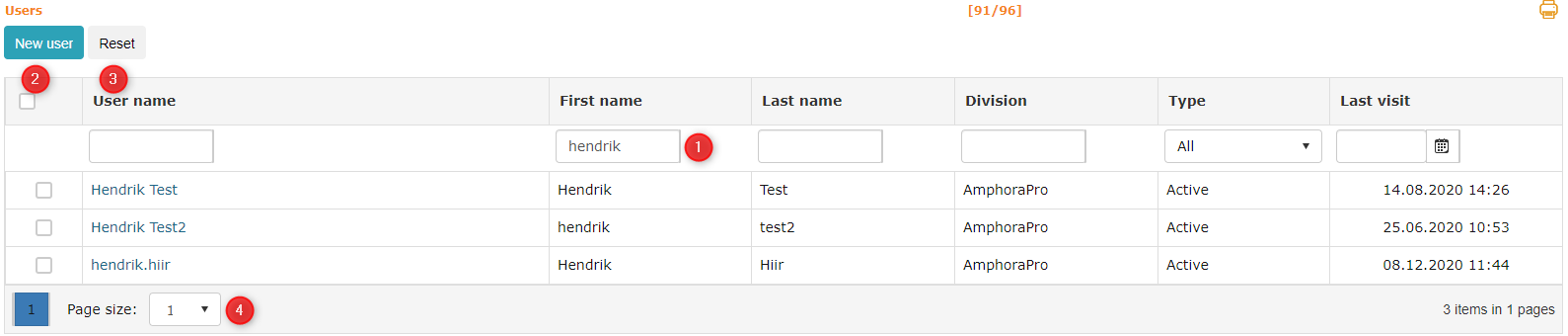 !Users module