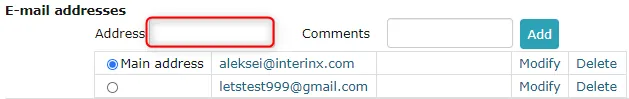 !E-addresses