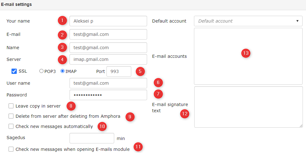 !Configuration steps