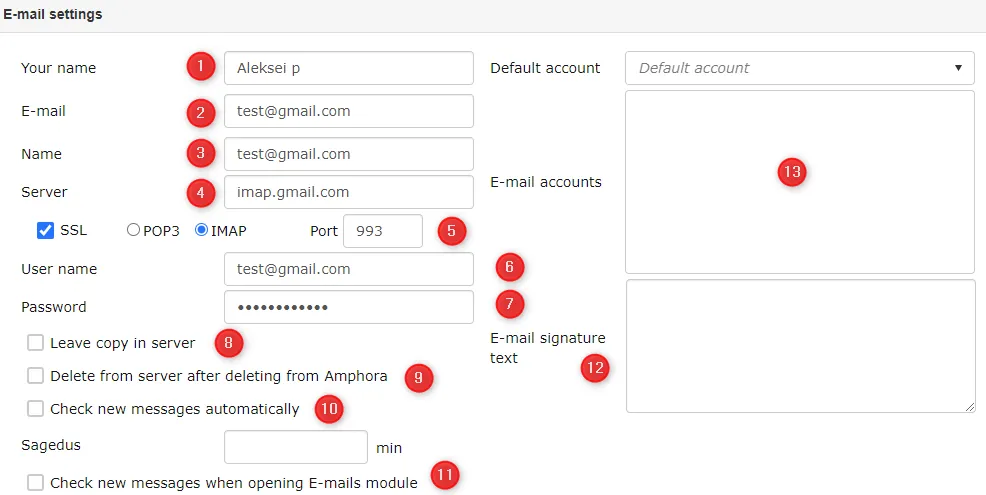!Configuration steps