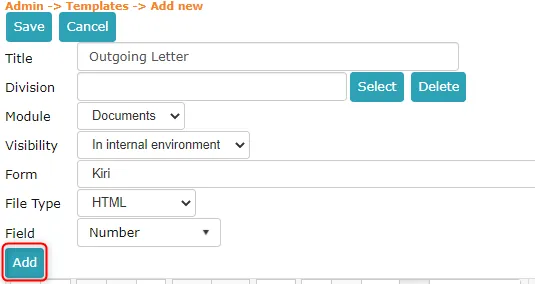 !Add button