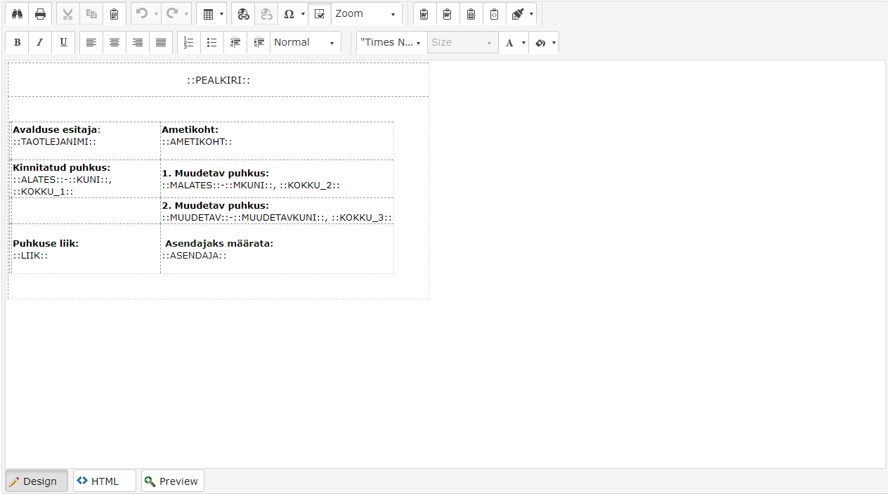 !Vacation application template