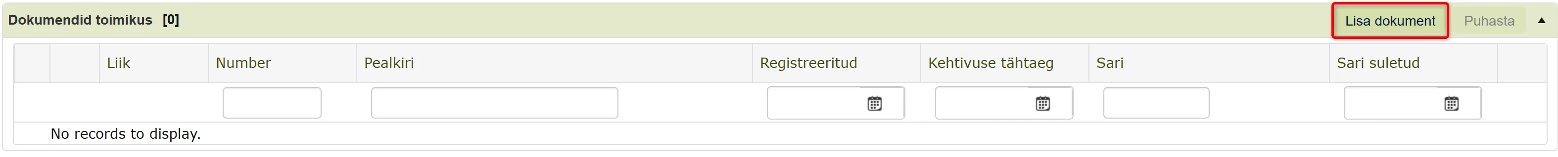Manual document addition to file