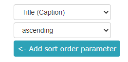 !Adding a sorting criterion