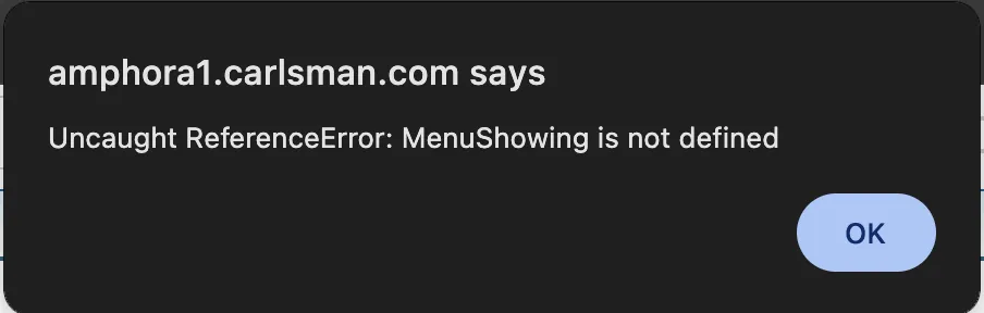 Alert error
