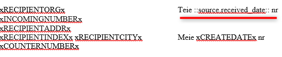 !Response document template element example