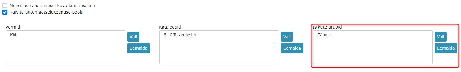 !Person Groups in Automated Process Selection