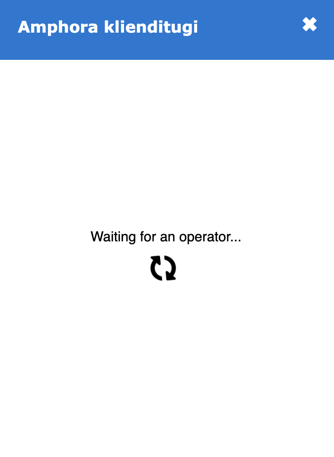 Client support chat connection