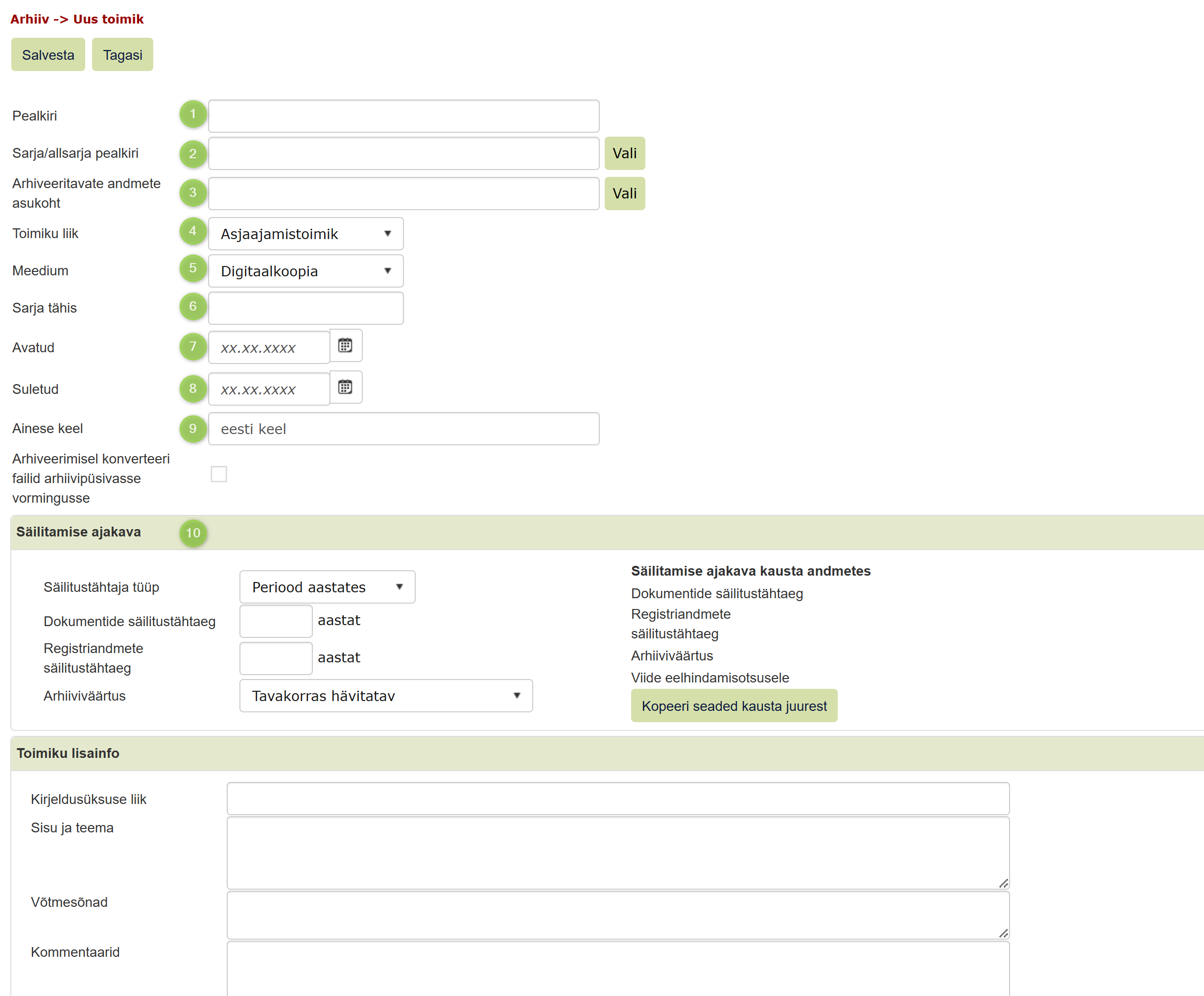 !Manual archive file creation
