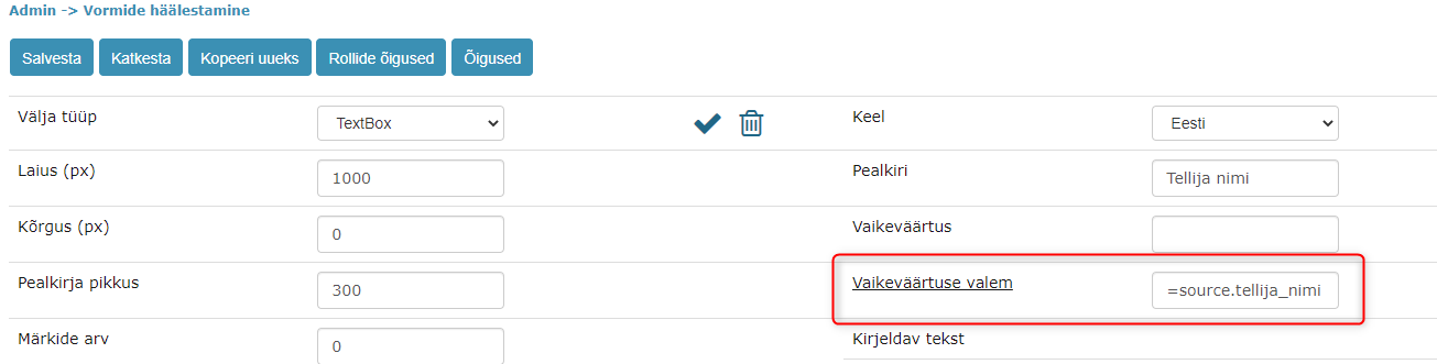 !Adding default values