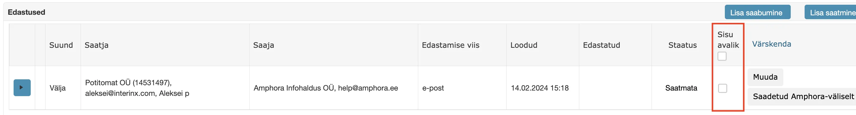 Delivery content non-public by default