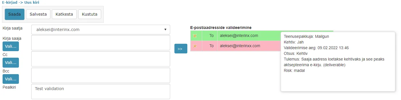 !Email address validation