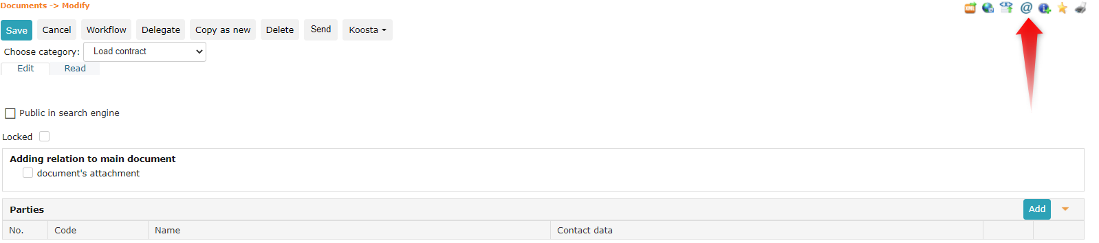 !Email sending icon