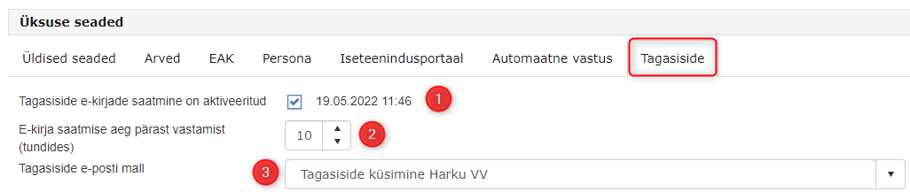 !Feedback Settings