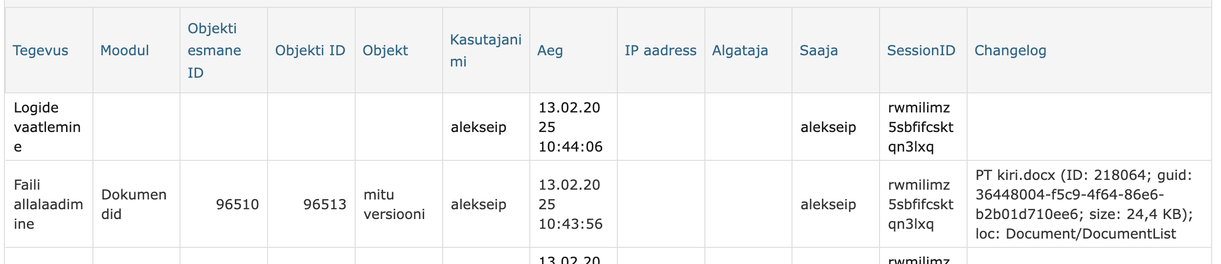 !File viewing/downloading logs