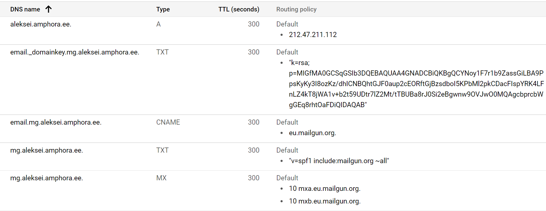!Google Cloud DNS Configuration