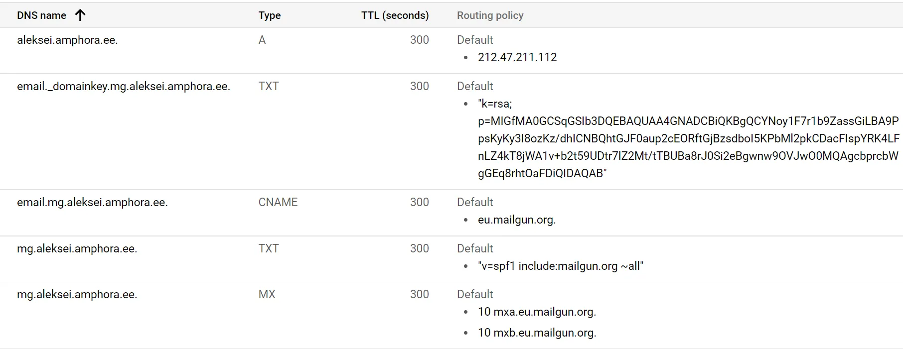 !Google Cloud DNS Configuration