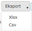 !Export options