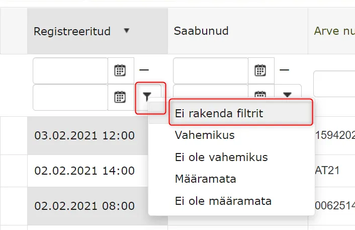 !Do not apply filter option