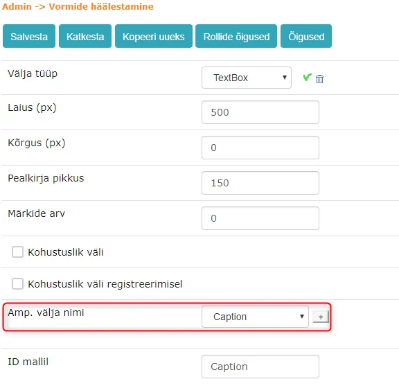 !Form Configuration
