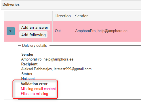 !Error Info in Detail View