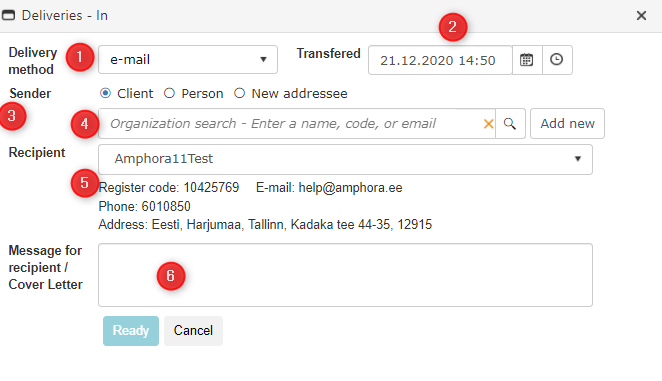 !Adding a Received Communication
