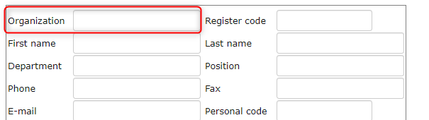 !Organization Name Field