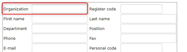 !Organization Name Field