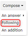 !Composing a Follow-up