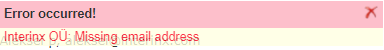 Email Address Missing