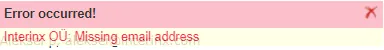 Email Address Missing