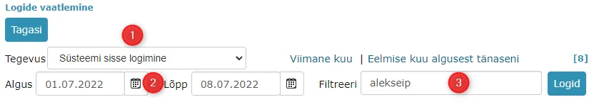 !Logs view