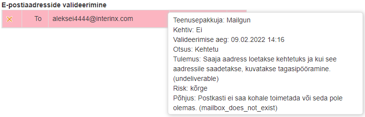 !MailGun validator