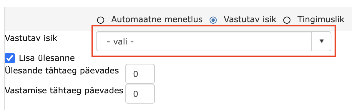 Responsible user before