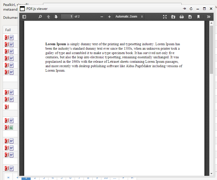 !PDF files in list view