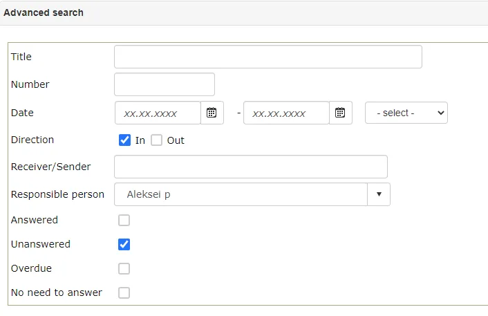 !Document search form