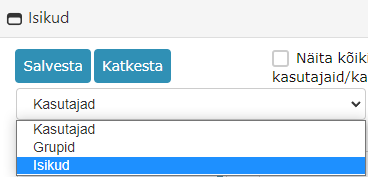 Procedure/delegation person or user selection